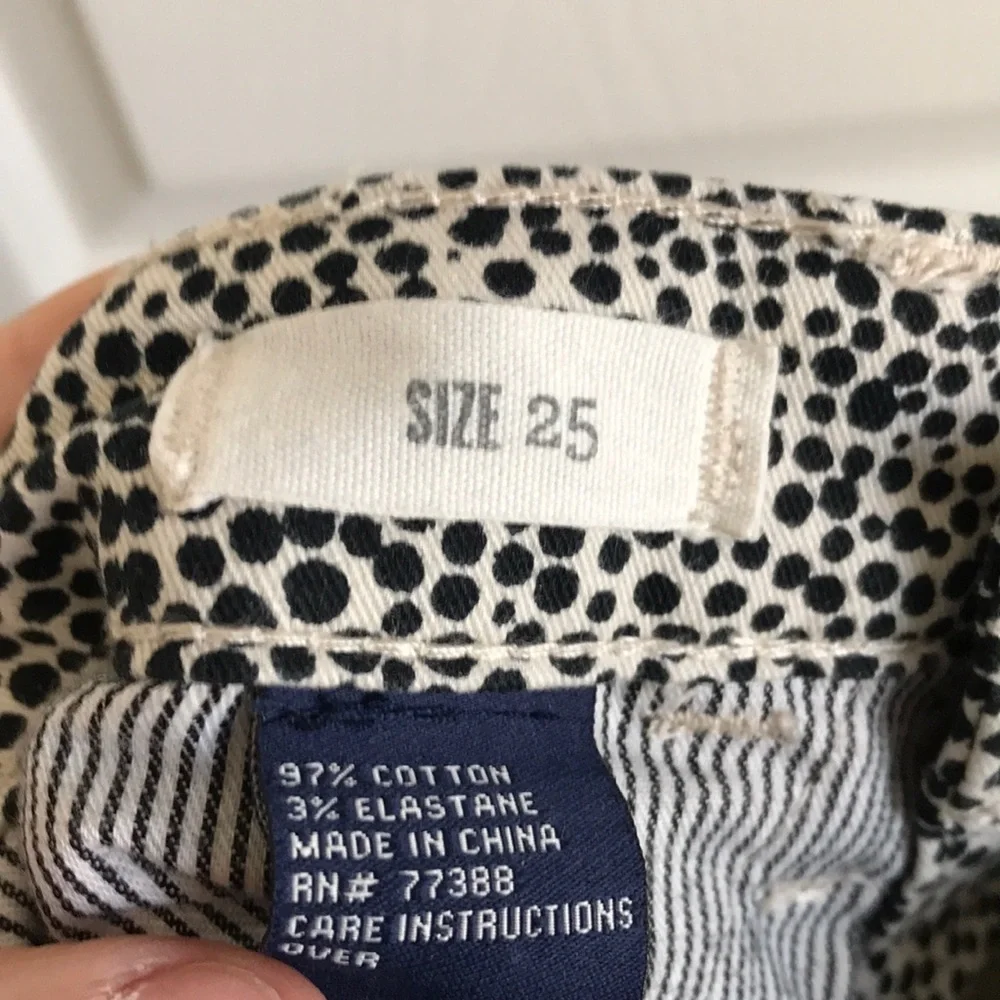 MADEWELL Safari Dot‎ Skinny Ankle Jeans / 25